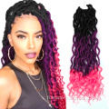 Aaltoilevat Faux Locs Ombre Goddess Locs Virkatut hiukset